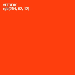 #FE3E0C - Scarlet Color Image