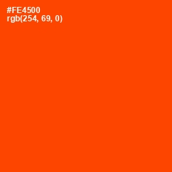 #FE4500 - Vermilion Color Image