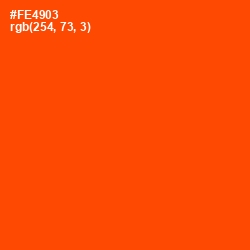 #FE4903 - Vermilion Color Image