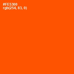 #FE5300 - International Orange Color Image