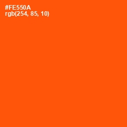 #FE550A - International Orange Color Image