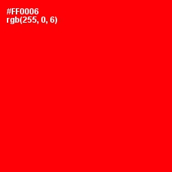 #FF0006 - Red Color Image