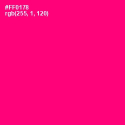 #FF0178 - Rose Color Image
