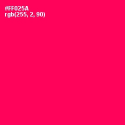 #FF025A - Razzmatazz Color Image