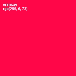 #FF0649 - Razzmatazz Color Image