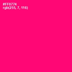 #FF0774 - Rose Color Image