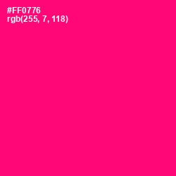 #FF0776 - Rose Color Image