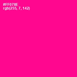 #FF078E - Hollywood Cerise Color Image