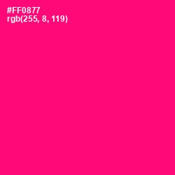 #FF0877 - Rose Color Image