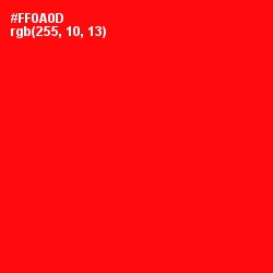 #FF0A0D - Red Color Image