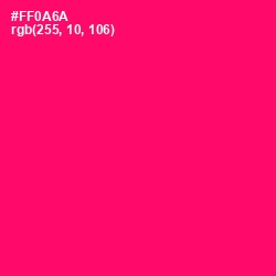 #FF0A6A - Rose Color Image