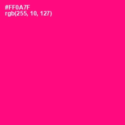 #FF0A7F - Rose Color Image