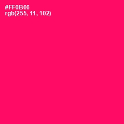 #FF0B66 - Rose Color Image
