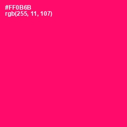 #FF0B6B - Rose Color Image