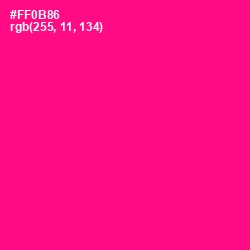 #FF0B86 - Hollywood Cerise Color Image