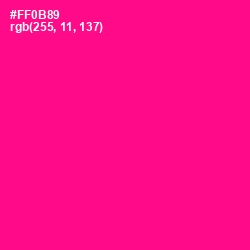 #FF0B89 - Hollywood Cerise Color Image