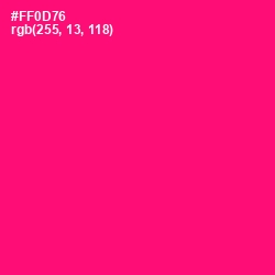 #FF0D76 - Rose Color Image