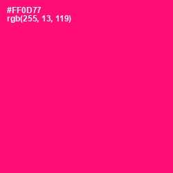 #FF0D77 - Rose Color Image