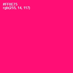 #FF0E75 - Rose Color Image