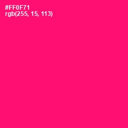 #FF0F71 - Rose Color Image