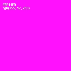 #FF11FD - Magenta / Fuchsia Color Image