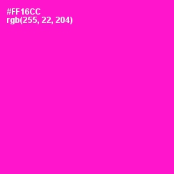 #FF16CC - Shocking Pink Color Image