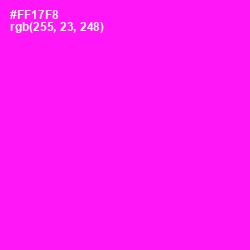 #FF17F8 - Magenta / Fuchsia Color Image