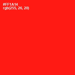 #FF1A14 - Red Color Image