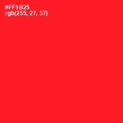 #FF1B25 - Torch Red Color Image