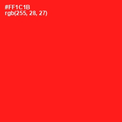 #FF1C1B - Red Color Image