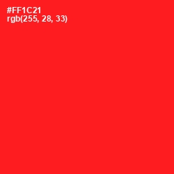 #FF1C21 - Torch Red Color Image