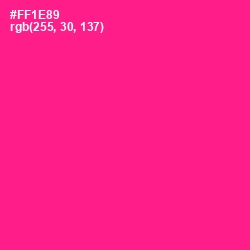 #FF1E89 - Wild Strawberry Color Image
