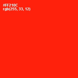 #FF210C - Scarlet Color Image