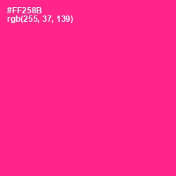 #FF258B - Wild Strawberry Color Image