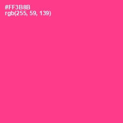 #FF3B8B - Wild Strawberry Color Image