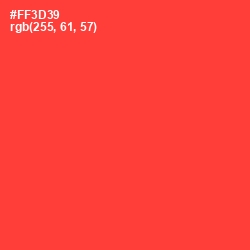 #FF3D39 - Red Orange Color Image