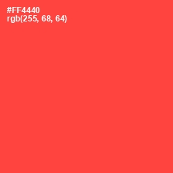 #FF4440 - Coral Red Color Image
