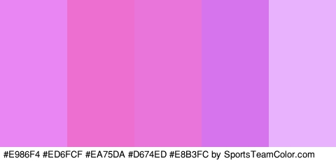 #E986F4 #ED6FCF #EA75DA #D674ED #E8B3FC Colors