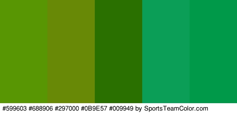 #599603 #688906 #297000 #0B9E57 #009949 Colors