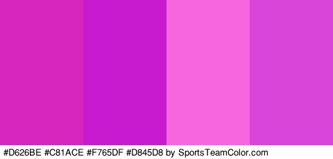 #D626BE #C81ACE #F765DF #D845D8 Colors