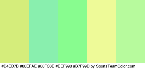 #D4ED7B #88EFAE #88FC8E #EEF998 #B7F99D Colors