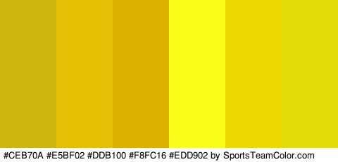 #CEB70A #E5BF02 #DDB100 #F8FC16 #EDD902 #E2DB09 Colors