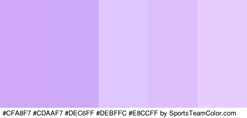 #CFA8F7 #CDAAF7 #DEC6FF #DEBFFC #E8CCFF Colors