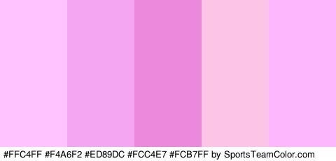 #FFC4FF #F4A6F2 #ED89DC #FCC4E7 #FCB7FF Colors