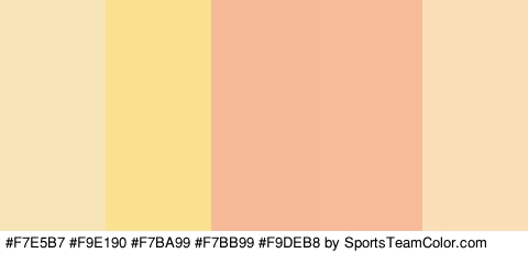 #F7E5B7 #F9E190 #F7BA99 #F7BB99 #F9DEB8 Colors