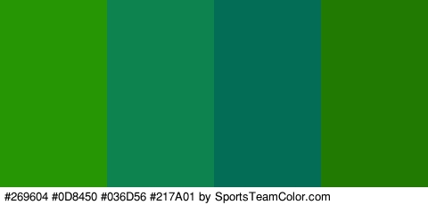 #269604 #0D8450 #036D56 #217A01 Colors