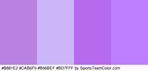 #B881E2 #CAB6F9 #B66BEF #BD7FFF Colors