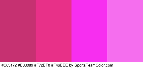 #C63172 #E83089 #F72EF0 #F46EEE Colors