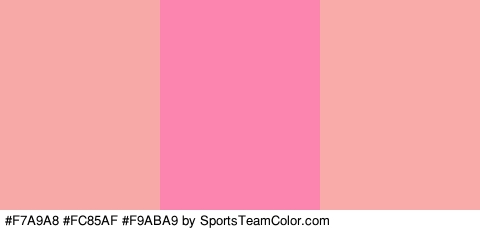 #F7A9A8 #FC85AF #F9ABA9 Colors