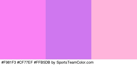 #F981F3 #CF77EF #FFB5DB Colors